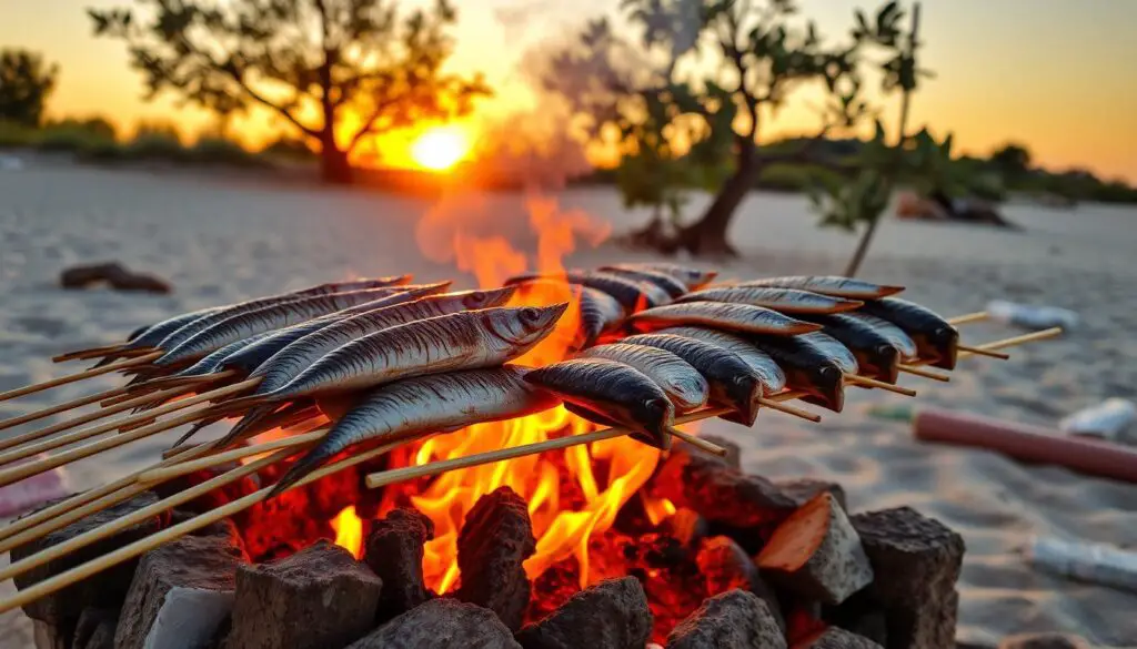 Espetos de sardinas malagueños
