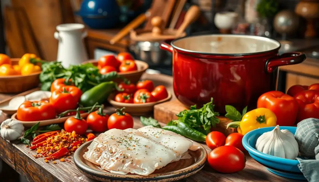 Preparación de Bacalao a la Vizcaína