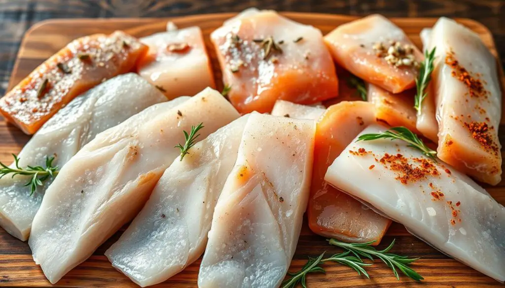 Selección de bacalao salado