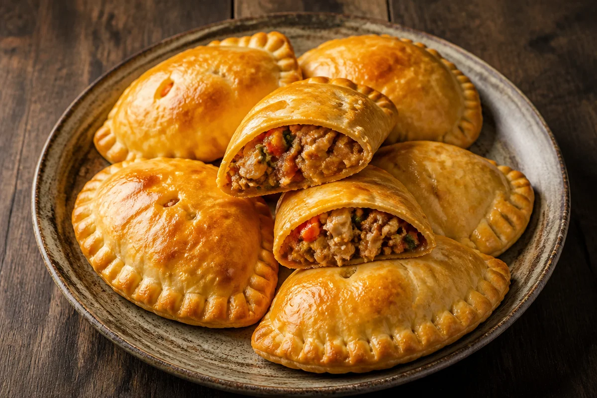 Deliciosas Empanadas Gallegas recién horneadas con un relleno sabroso.