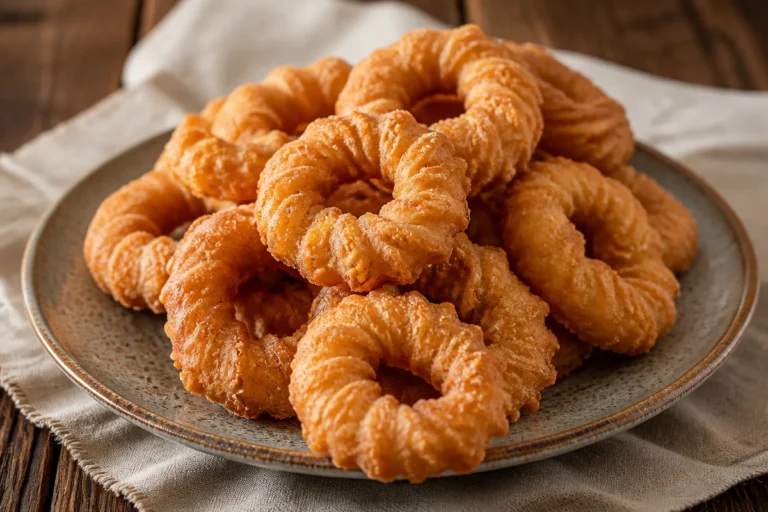 Rosquillas de anís crujientes recién horneadas en un plato