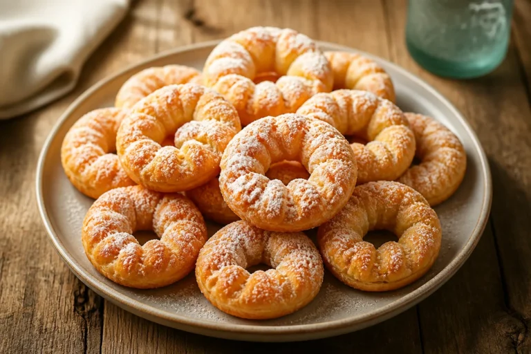 Rosquillas de anís crujientes recién horneadas