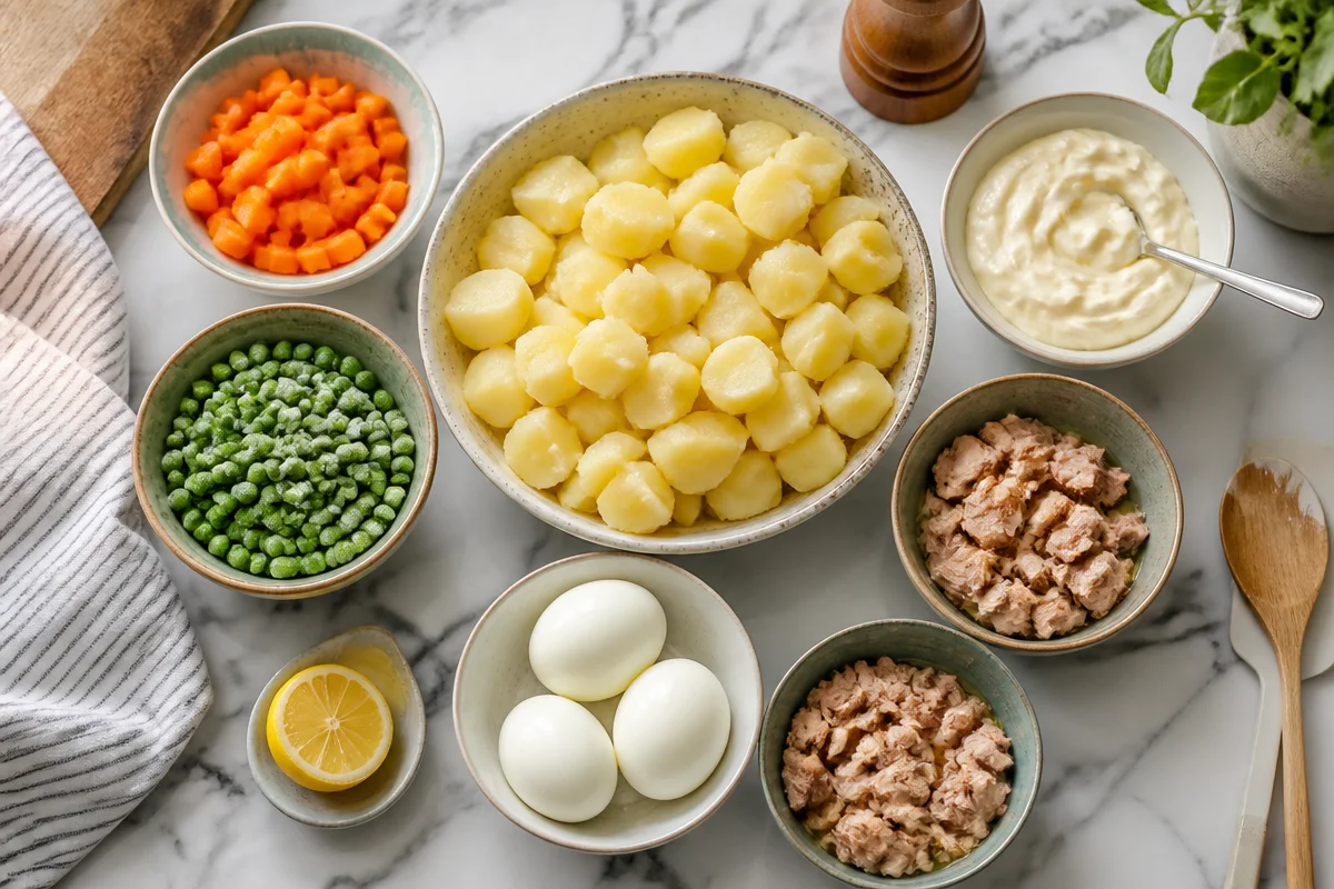 Ensaladilla Rusa Cremosa al Estilo Espa&ntilde;ol