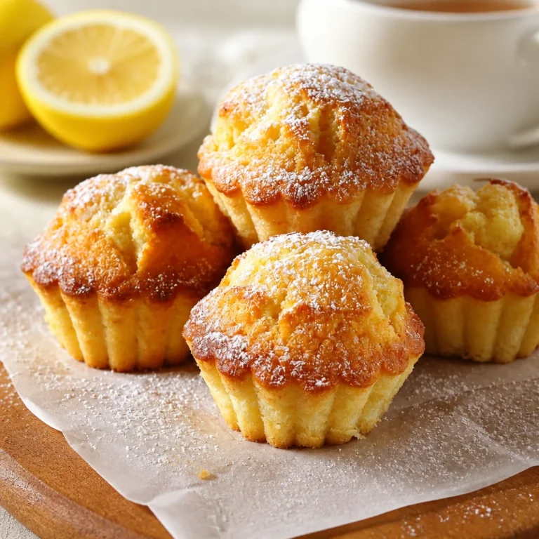 Traditional fluffy lemon magdalenas, perfect for breakfast and snacks.