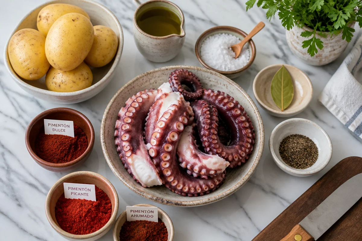 Pulpo a la Gallega con Piment&oacute;n y Aceite